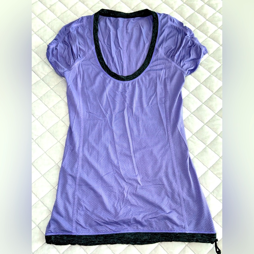 Lululemon Purple Top with Black Trim Size 2